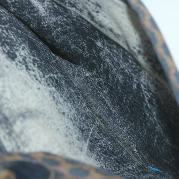 CELINE Macadam Canvas Hand Bag PVC Brown Black Auth 64827 - Picture 11 of 16